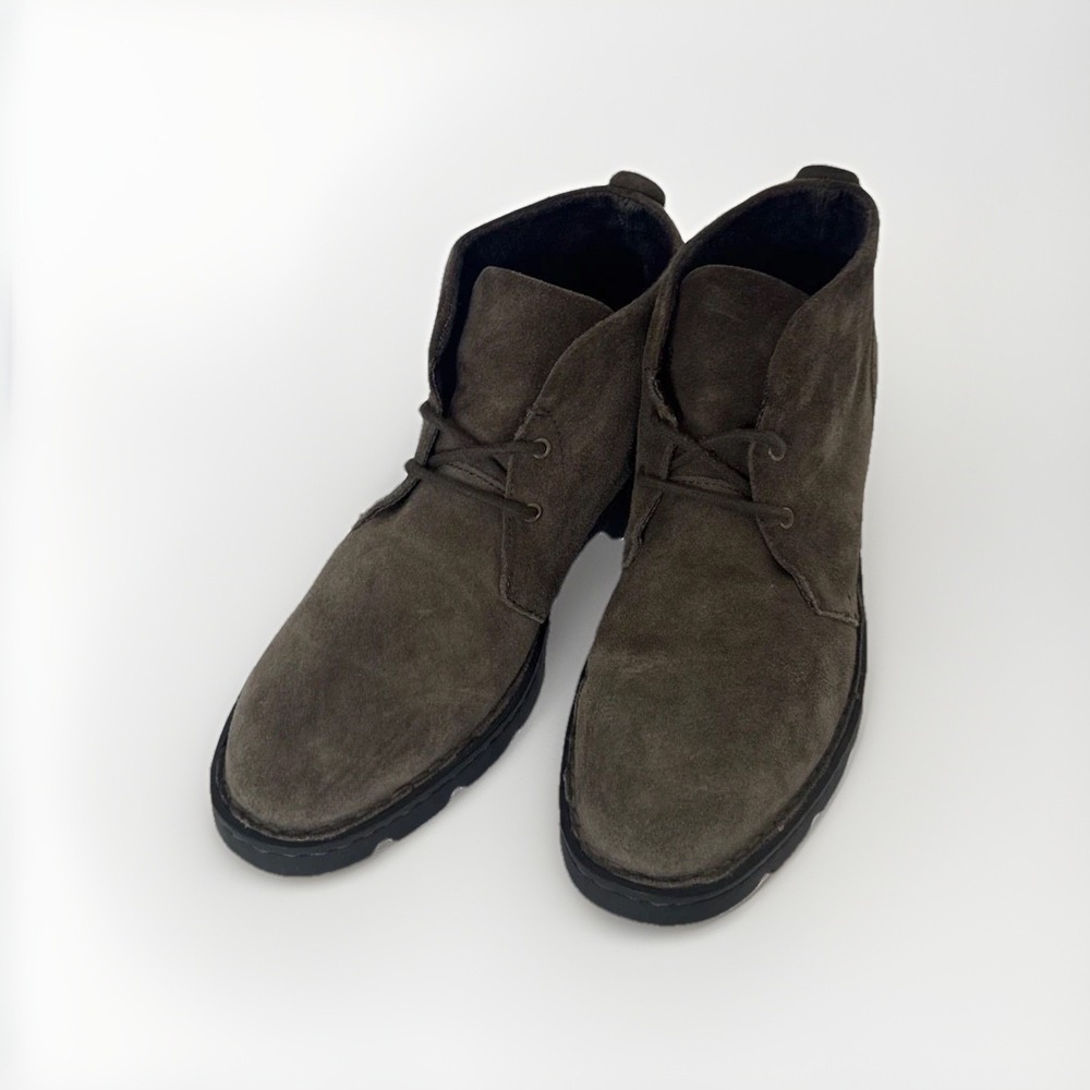Born Women's Gray Suede Leather Lace-Up Ankle Boots 7.5M F69842